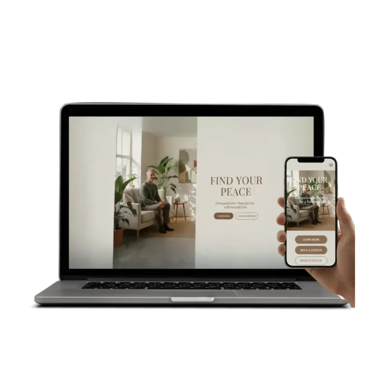 Website mockup desktop and mobile view - SR WEBMARKETING