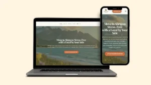 Mockup image of a web design & SEO service for a service-based business Wanderlust Abruzzo