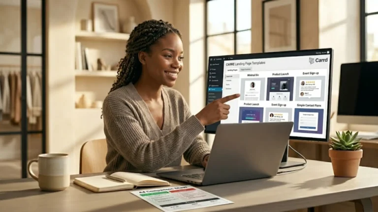 My honest Carrd review after using it for client landing pages. Plans, pricing, pros and cons — and when to use Carrd vs WordPress for your business site.